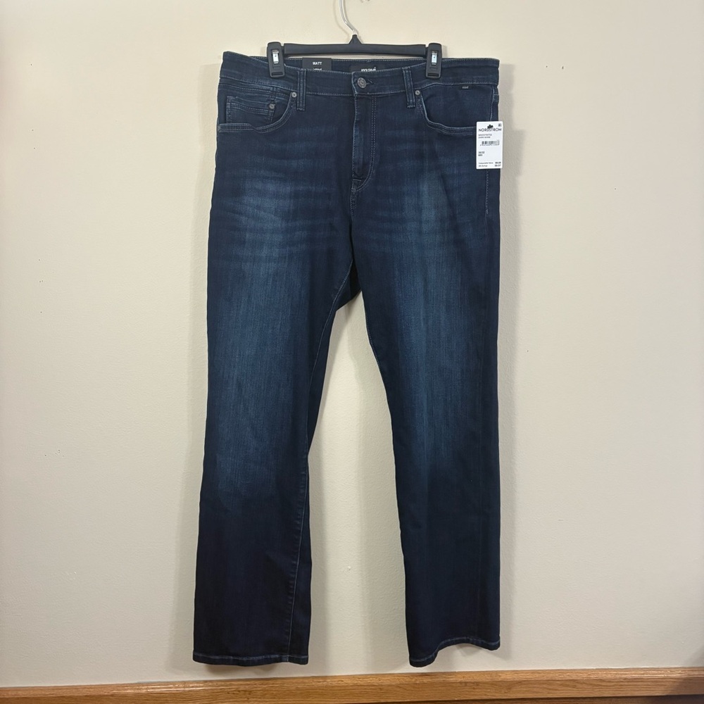 Mavi Jeans Matt Relaxed Straight Leg Dark Miami Mens W36 L32 Comfort Style NWT